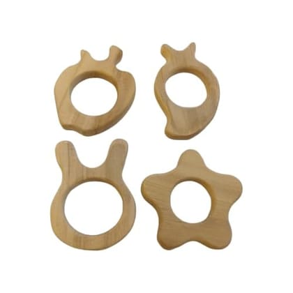 Neemtoys Pure Neem Wooden Teethers for Babies of Age 0 to 3 Years, Apple, Mango, Flower & Bunny Shapes Teether, Teething Toy for Babies with Multiple Textured Surface (Brown) Neemtoys Pure Neem Wooden Teethers for Babies of Age 0 to 3 Years, Apple, Mango, Flower & Bunny Shapes Teether, Teething Toy for Babies with Multiple Textured Surface (Brown)