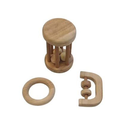 Neemtoys Neem Wooden Beautiful Rattle Toys with Multiple Textured Surface Tumbler, C Shaped Rattle and Ring Teether Shapes Sound Making Toys for Toddlers Toy for Babies (Brown) Neemtoys Neem Wooden Beautiful Rattle Toys with Multiple Textured Surface Tumbler, C Shaped Rattle and Ring Teether Shapes Sound Making Toys for Toddlers Toy for Babies (Brown)