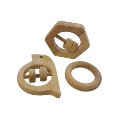 Neemtoys Soothing Sound Making Rattles & Teethers