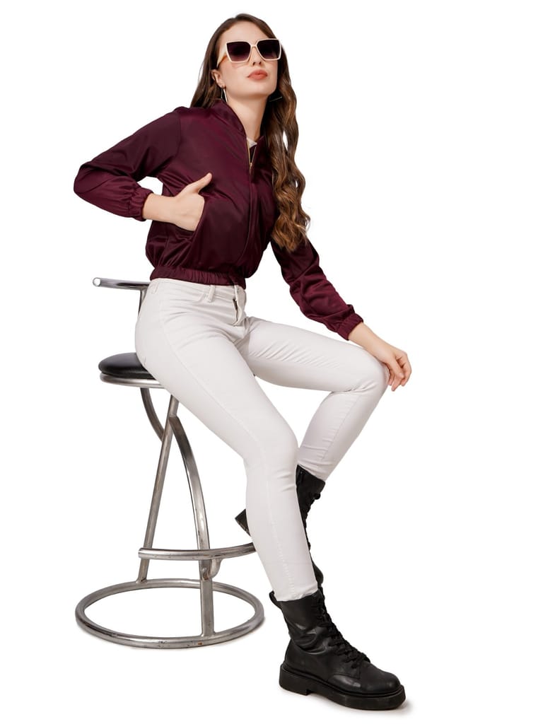 Stylish Women Women Solid Casual Jacket (Wine) 2025 at ShopCircuit | ONDC Stylish Women Women Solid Casual Jacket (Wine) 2025 at ShopCircuit | ONDC