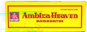 Ambica Heaven Incense for Pooja | Herbal and Organic Pooja Supplies | Hand Rolled Incense Sticks | (80g) (Pack of 3)