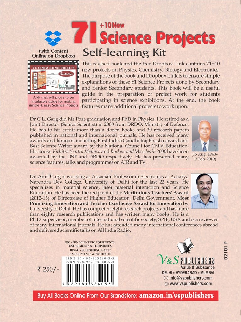 71+10 New Science Projects (With Online Content on Dropbox)