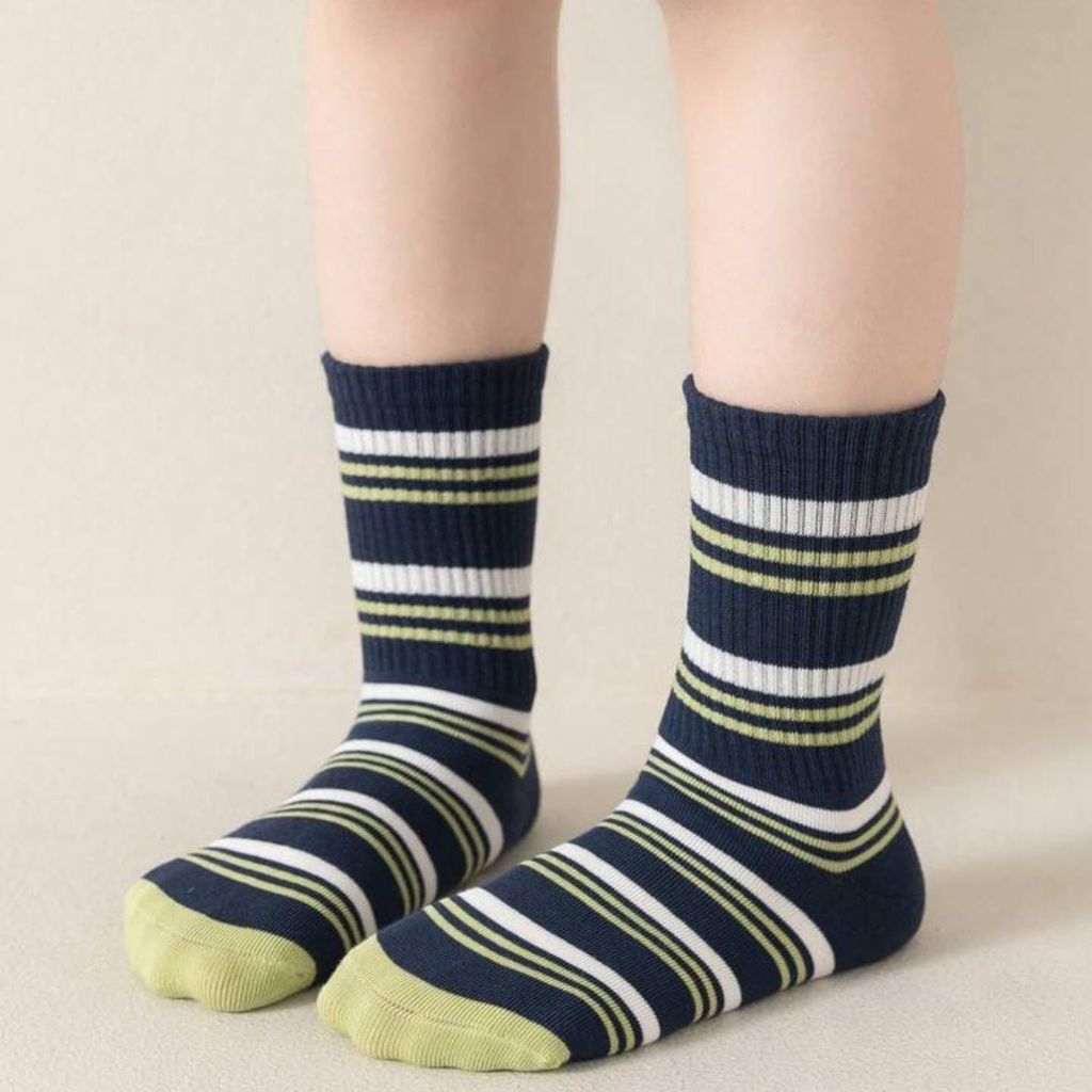 SOCKSCARVING Cotton Boston Edition Socks for Kids (Pack of 5)