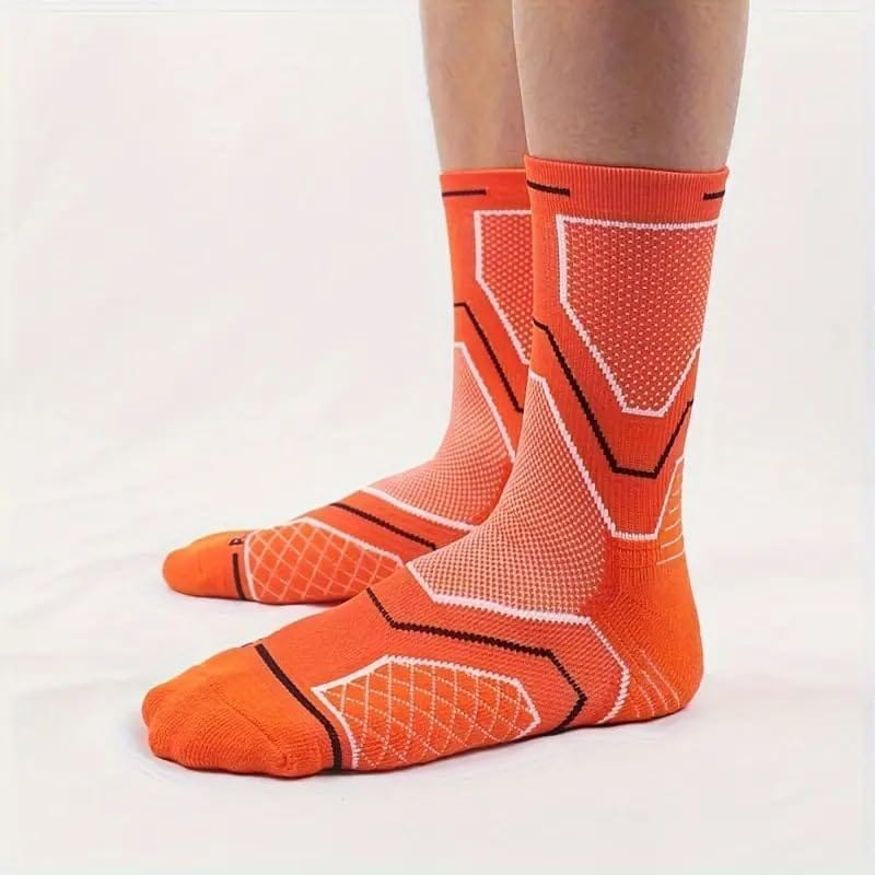 Sockscarving Pack of 6 Colorstride Edition Crew Socks Breathable, Anti-Moisture, Athletic, Sports