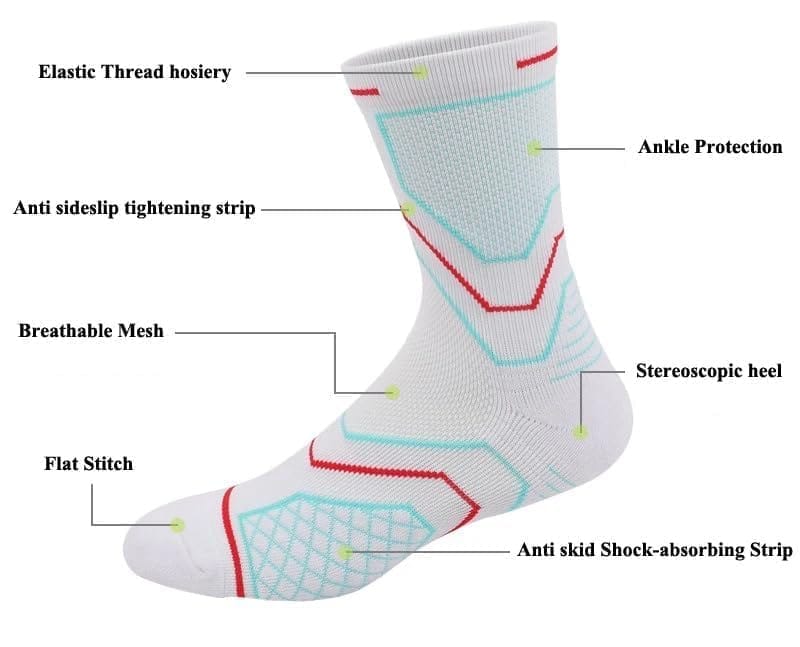 Sockscarving Pack of 6 Colorstride Edition Crew Socks Breathable, Anti-Moisture, Athletic, Sports