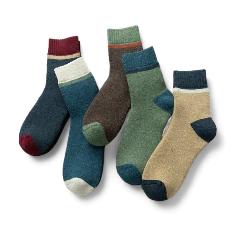Sockscarving Pack of 5 Calf Length Socks, Drizy Edition, Made With Durable & Breathable Cotton, Free Size, Suitable for all Season, Soft & Breathable, Daily Use