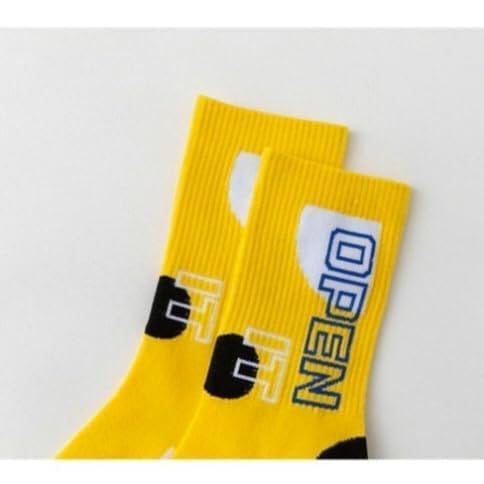 SOCKSCARVING Multicolour Gen-z Pop Edition Cotton Socks for Unisex - Pack oF 5, Gen-z Pop Edition Socks, Casual, Crew Length, Unisex