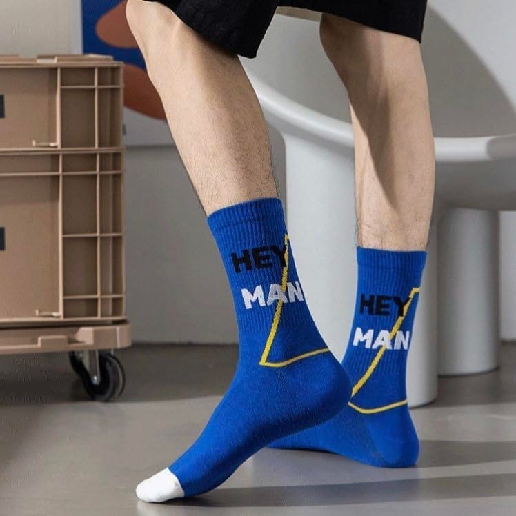 SOCKSCARVING Multicolour Gen-z Pop Edition Cotton Socks for Unisex - Pack oF 5, Gen-z Pop Edition Socks, Casual, Crew Length, Unisex