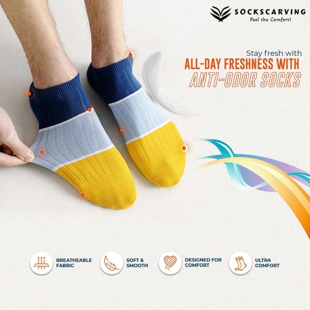 SOCKSCARVING Multicolour Hype Edition Cotton Socks for Unisex - Pack of 5, Hype Edition Socks, Casual, Ankle Length, Unisex, Suitable for all Season & Occasion