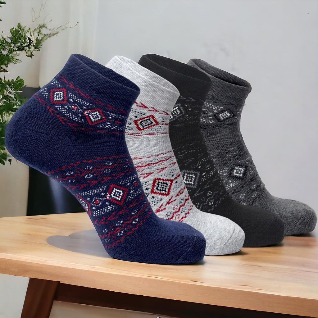 Sockscarving Pack of 4 Ankle length Socks, Kushaq Edition, Made With Durable & Breathable Cotton, Free Size, Suitable for all Season, Soft & Breathable, Daily Use