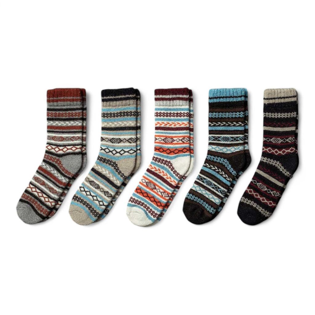 Sockscarving Pack of 5 Calf Length Socks, Multicolor Edition, Made With Durable & Breathable Cotton, Free Size, Suitable for all Season, Soft & Breathable, Daily Use