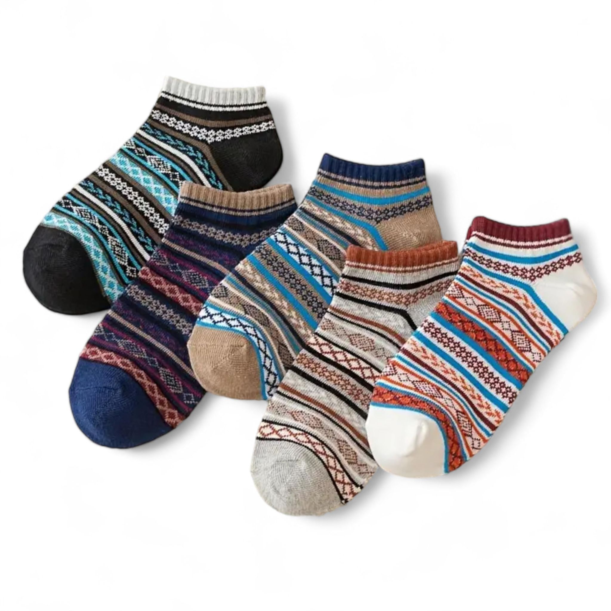 SOCKSCARVING Multicolour No Show Socks Edition Cotton Socks for Unisex - Pack of 5, No Show Edition Socks, Casual, Ankle Length, Unisex, Suitable for all Season & Occasion