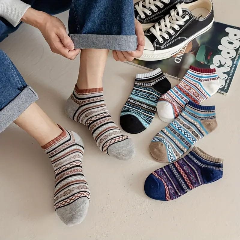 SOCKSCARVING Multicolour No Show Socks Edition Cotton Socks for Unisex - Pack of 5, No Show Edition Socks, Casual, Ankle Length, Unisex, Suitable for all Season & Occasion