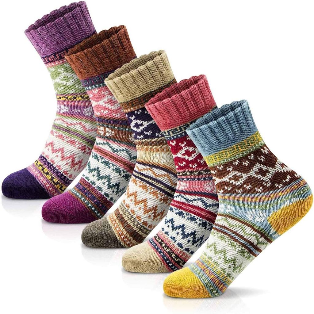 Sockscarving Pack of 5 Calf Length Socks, Rost Women Edition, Made With Durable & Breathable Cotton, Free Size, Suitable for all Season, Soft & Breathable, Daily Use