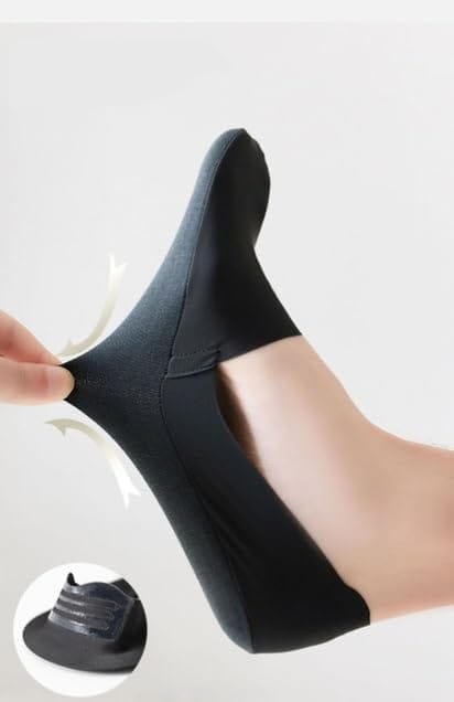 Sockscarving Pack of 5 No Show Socks, Super Grip Edition, Made With Durable & Breathable Cotton, Free Size, Suitable for all Season, Soft & Breathable, Daily Use