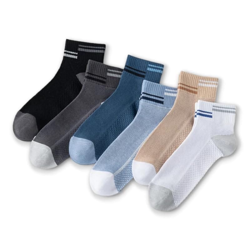 SOCKSCARVING Multicolour Cotton Stretch Edition Socks for Unisex - Pack of 6, Ankle length, Casual, Unisex-Men-Women