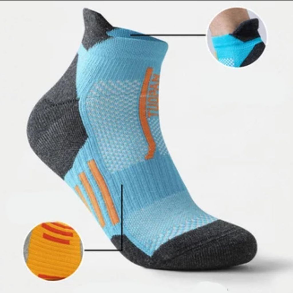 Sockscarving Pack of 5 Breathable Sports Ankle Socks for Men - Cushioned, Moisture-Wicking, Anti-Slip Running Socks in Multiple Colors, Daily Use