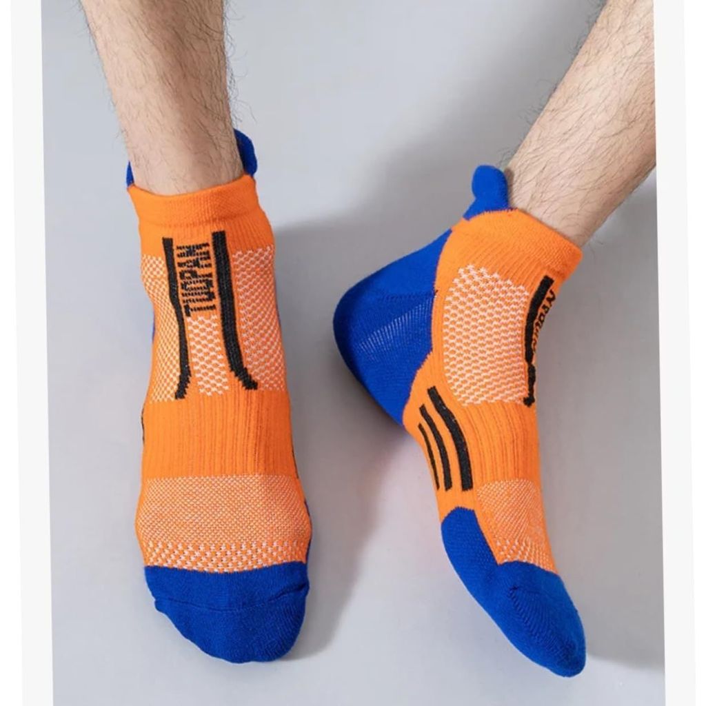 Sockscarving Pack of 5 Breathable Sports Ankle Socks for Men - Cushioned, Moisture-Wicking, Anti-Slip Running Socks in Multiple Colors, Daily Use