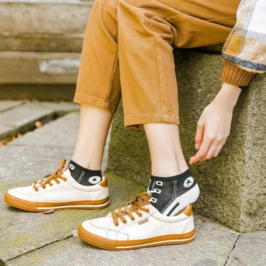 Socks Carving Pack of 5 Multicolour Unisex Ankle Length Socks, Made With Durable & Breathable Cotton, Free Size, Urban Shoe Edition, Suitable for all Season, Soft & Breathable, Daily Use