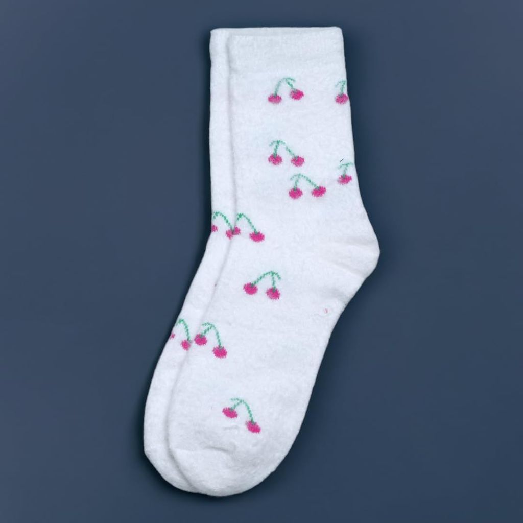 Sockscarving Pack of 5 Unisex White Furry Edition Cotton Socks - Soft Fabric, Different Pattern, Vibrant Colors, High Ankle, Full-Length Comfort for Men and Women