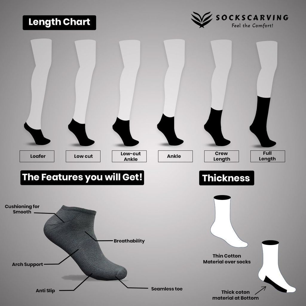 SOCKSCARVING Multicolour Cotton Socks for Unisex - Pack of 9, Knitted, Low Cut Ankle - Elasto Edition, Age 20-45 Years, Unisex-Men-Women