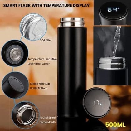 DAYBETTER® Temperature Smart Vacuum Insulated Thermos Water Bottle with LED Temperature Display Stainless Steel Perfect for Hot and Cold Drinks TAR-D-01