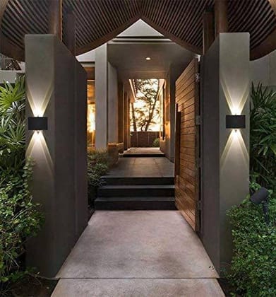 DAYBETTER� 4W U Shape IP65 Waterproof Outdoor Wall Lights,Up and Down LED Porch Lights, Outdoor Wall Lamp Suitable for Garden & Patio Lights,Elevationl Light(Warm White)-Pack of 1