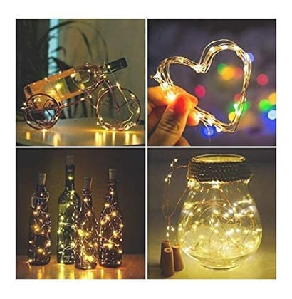 DAYBETTER� Cork led String Lights for Wine Bottles 20 Led Cork Lights - Bottle Cork Lights Waterproof Strip Lights for Garden Plants Decoration Party Wedding Christmas String Lights Warm White|VD-W-6