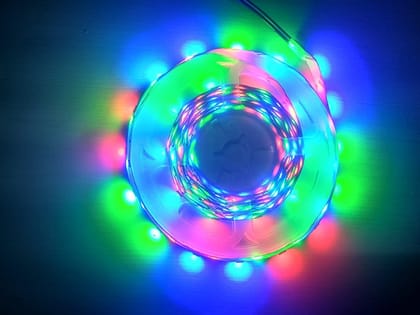 DAYBETTER� 4 Meter 2835 Cove Led Light Non Waterproof Fall Ceiling Light for Diwali,Chritmas Home Decoration with Adaptor/Drivers (Multi,60 Led/Meter) | VD-O-28