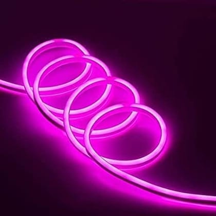 DAYBETTER� Neon Rope Light Silicon DC Light (5 Meter/16.4 Feet) or Indoor and Outdoor Flexible Waterproof Decorative Light with 12v DC Adapter Include- Pink | VD-F-17