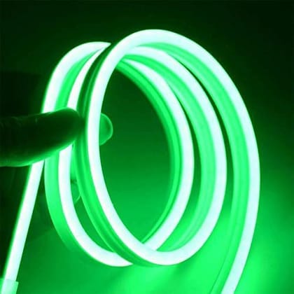 DAYBETTER� Neon Rope Light Silicon DC Light (5 Meter/16.4 Feet) or Indoor and Outdoor Flexible Waterproof Home Decorative Light with 12v DC Adapter Include- Green
