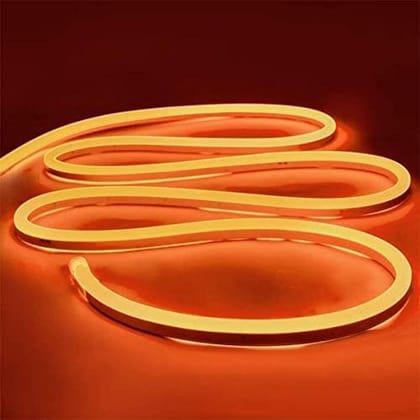 DAYBETTER� Neon Rope Light Silicon DC Light (5 Meter/16.4 Feet) or Indoor and Outdoor Flexible Waterproof Decorative Light with 12v DC Adapter Include- Orange