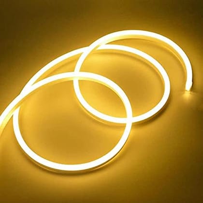 DAYBETTER� Neon Rope Light Silicon DC Light (5 Meter/16.4 Feet) or Indoor and Outdoor Flexible Waterproof Decorative Light with 12v DC Adapter Include- Warm White | NW-A-18