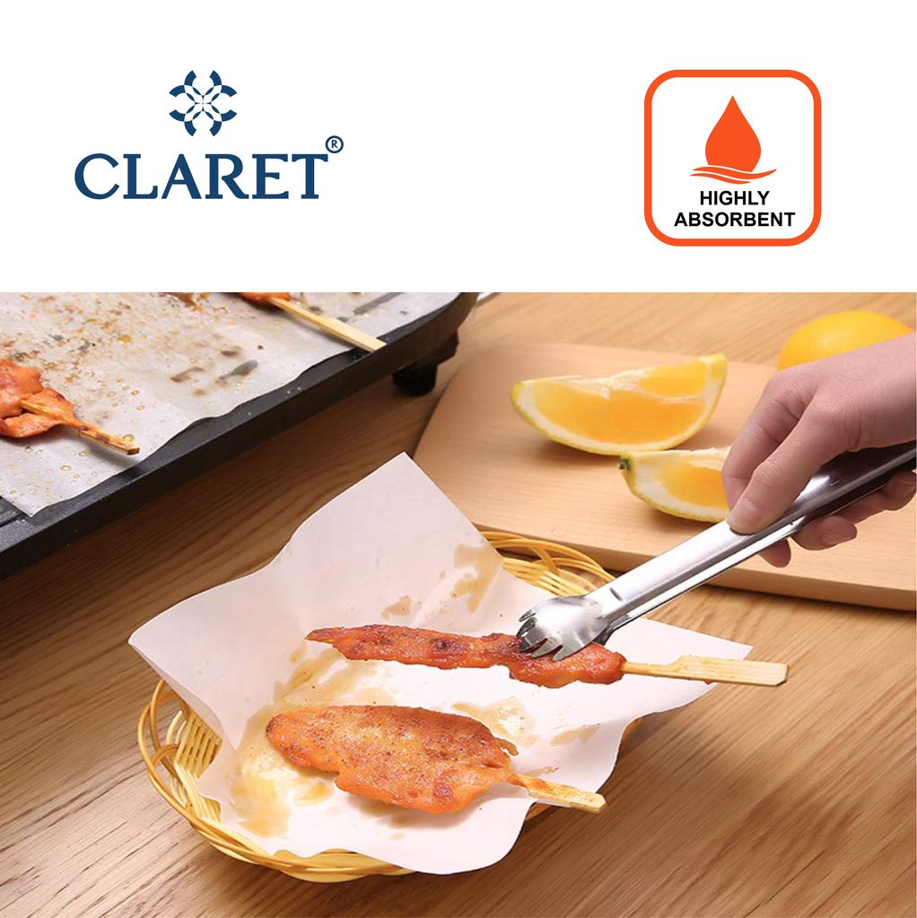 Claret Highly Absorbent Paper Napkins - 27x30 cm, 1-Ply, Pack of 3, 70 Sheets Each - Soft, Durable and Perfect for Everyday Use and Kitchen Cleaning