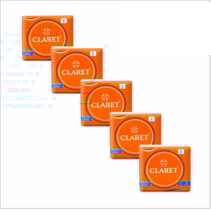 Claret 1-Ply Soft White Napkins (5-Pack, 70 Sheets, 27x30 cm) - Ideal for Dining, Parties, Events with Durable and Highly Absorbent Quality