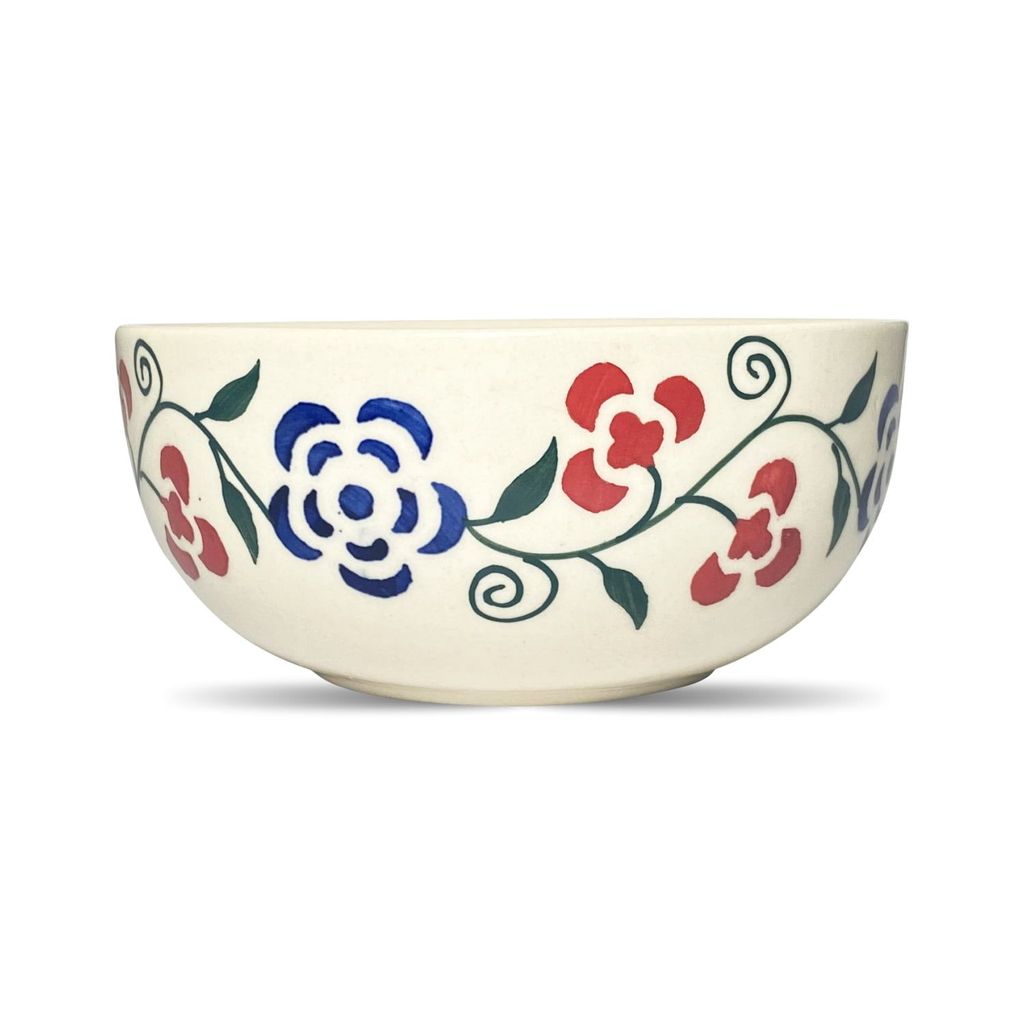 Ceramic Dining Neelkamal Pattern Ceramic White Bowl set of 2