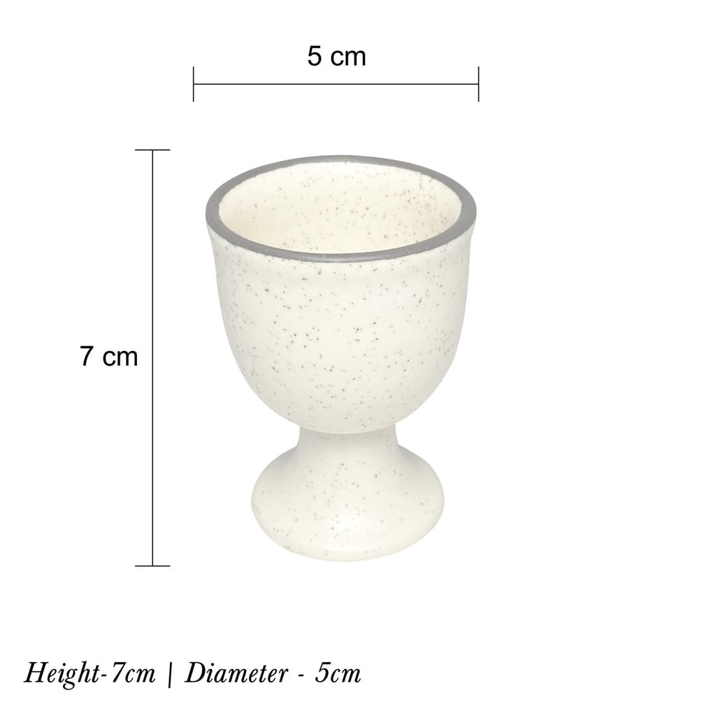 Ceramic Dining Matte White Egg Ceramic Cup Holders Set of 2