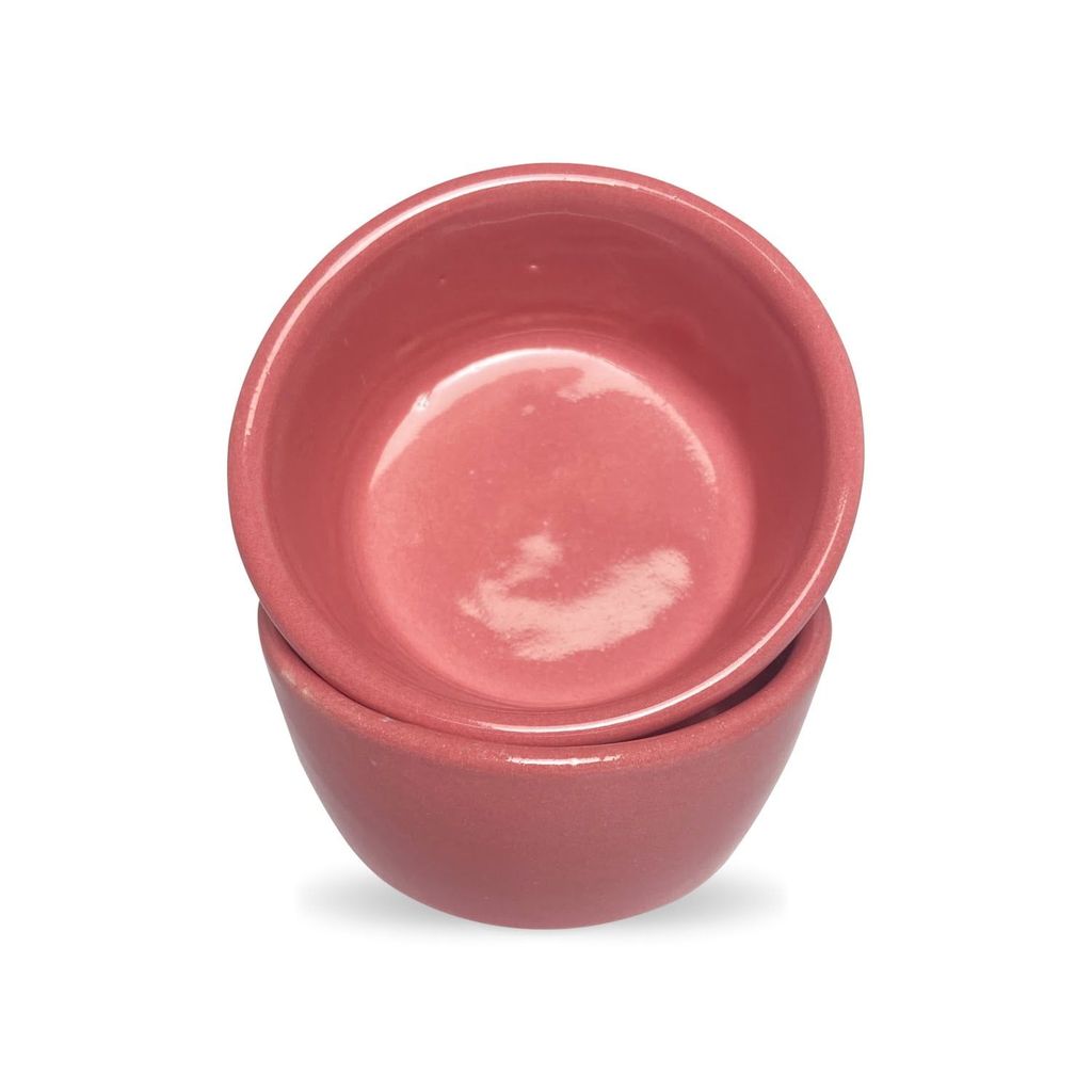Ceramic Dining Glossy Pink Ceramic Dip Bowls Set of 6