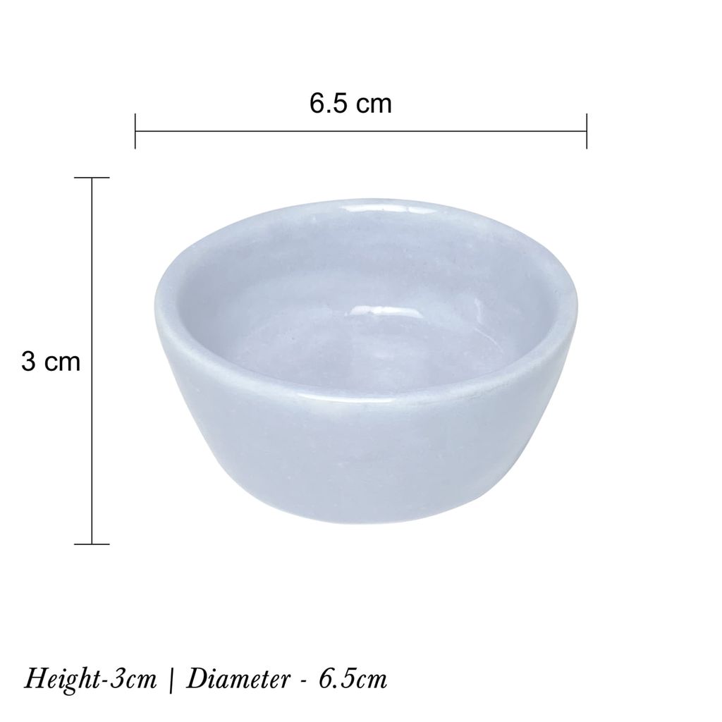 Ceramic Dining Glossy Purple Ceramic Dip Bowls Set of 2