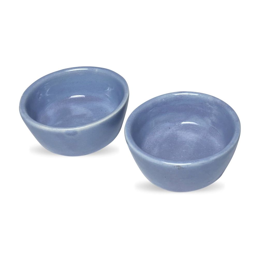Ceramic Dining Glossy Purple Ceramic Dip Bowls Set of 2