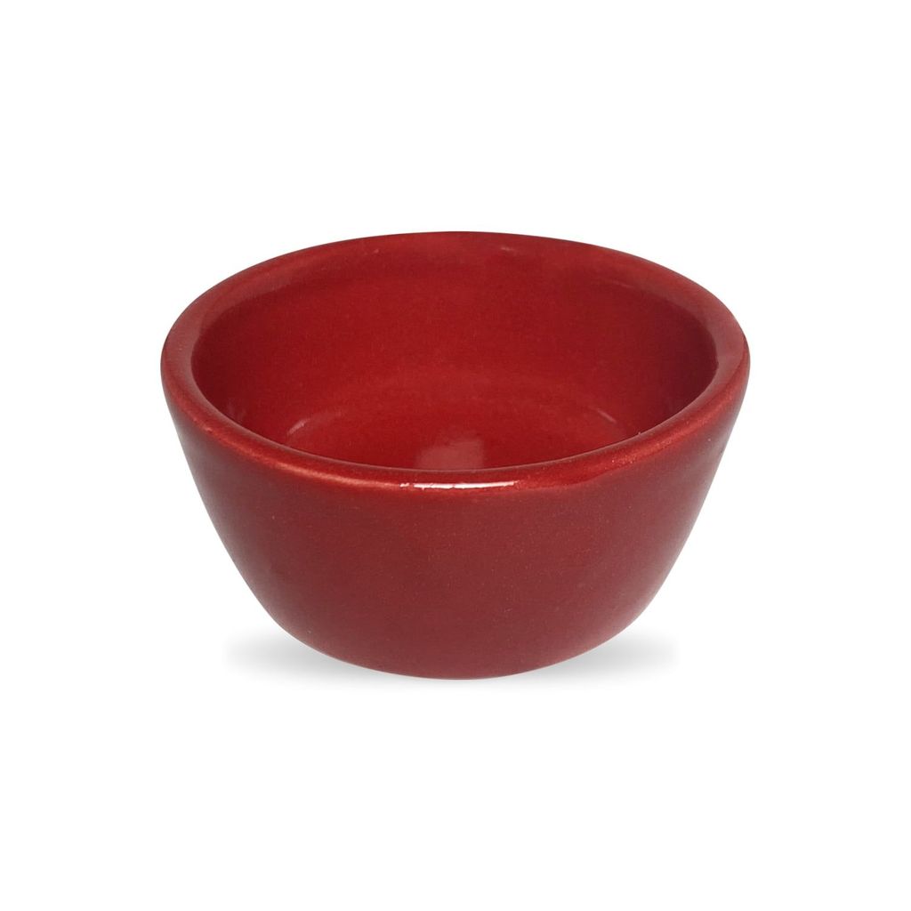 Ceramic Dining Glossy Red Ceramic Dip Bowls Set of 2