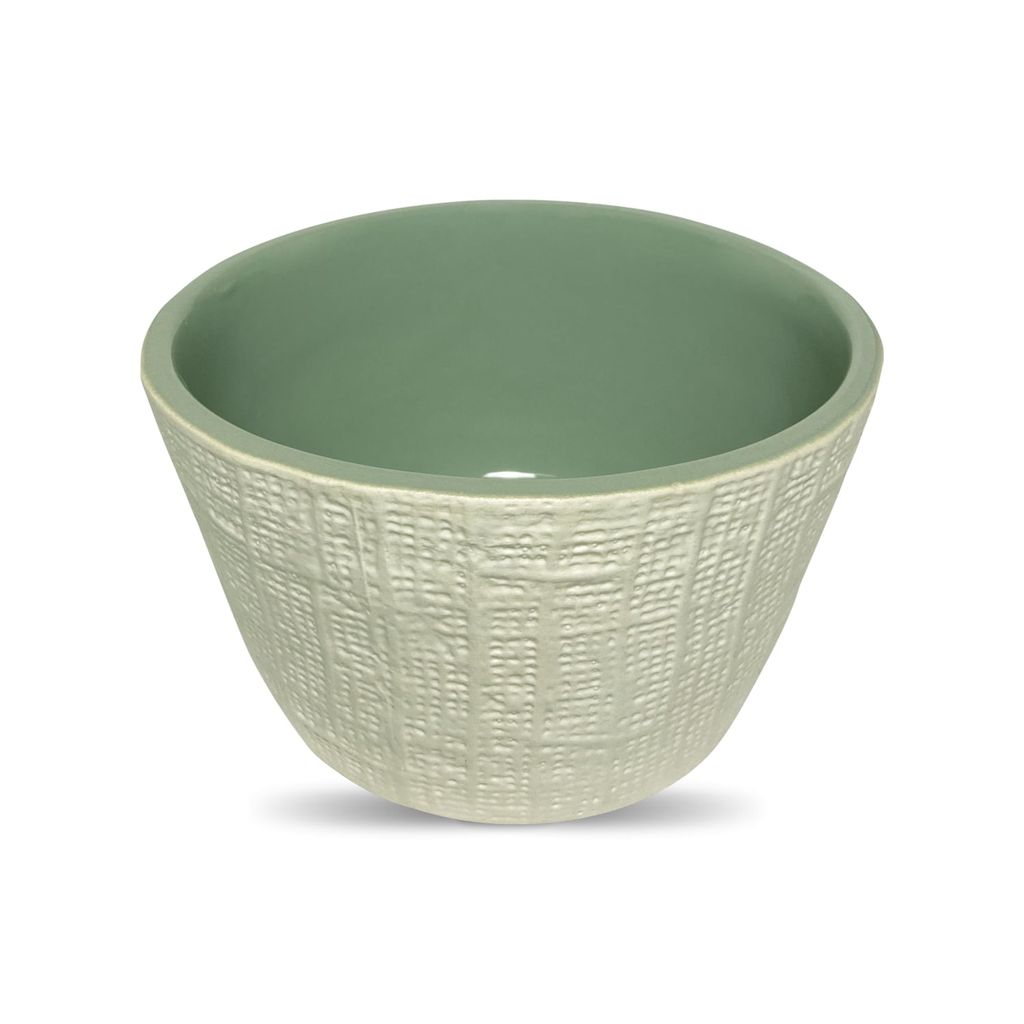 Ceramic Dining Basket Pattern White And Grey Ceramic Serving Bowl