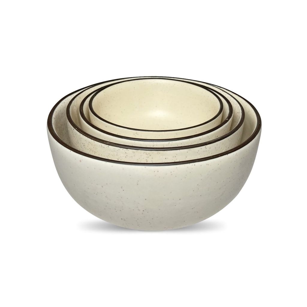 Ceramic Dining Matte White Ceramic Serving Bowls Set of 4