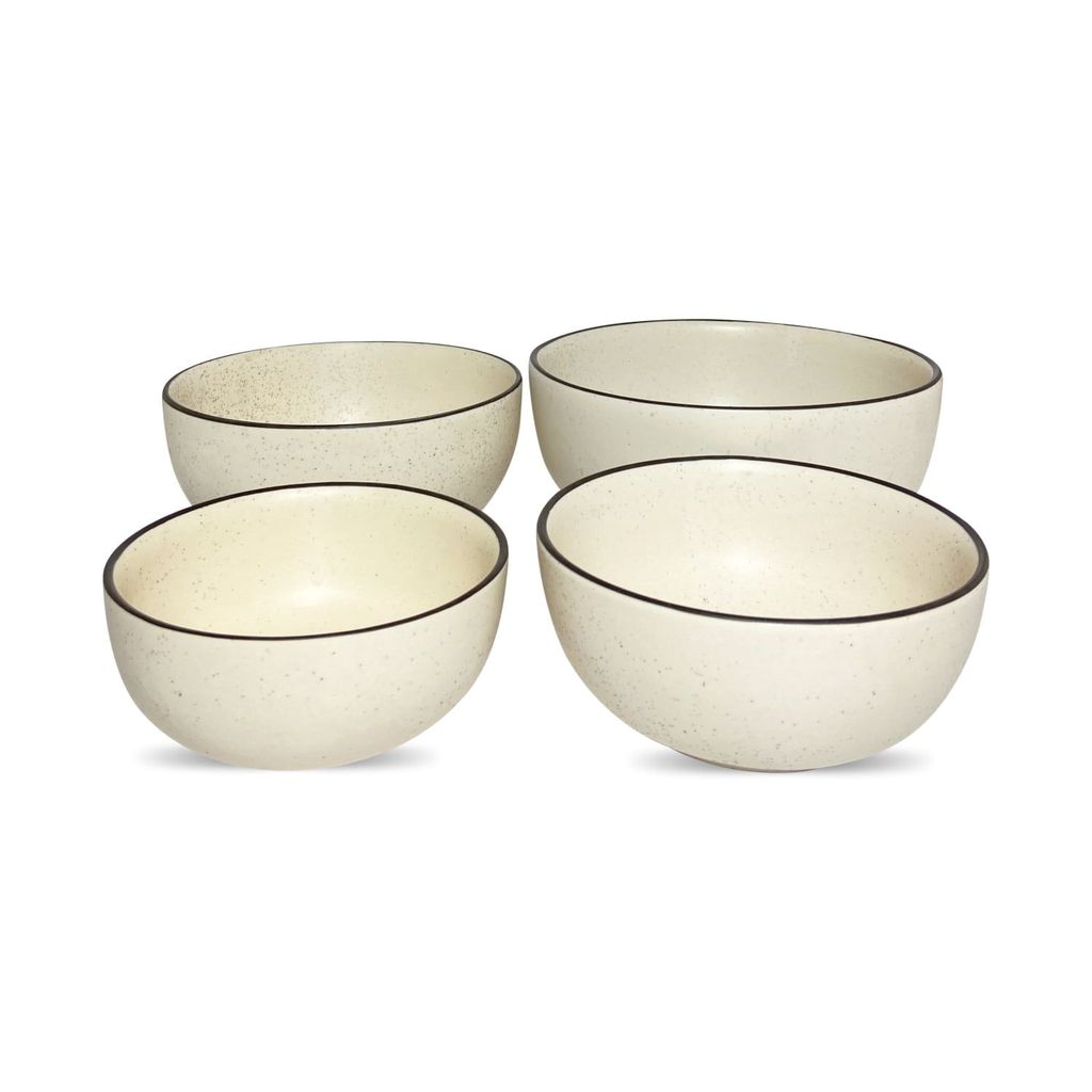 Ceramic Dining Matte White Ceramic Serving Bowls Set of 4