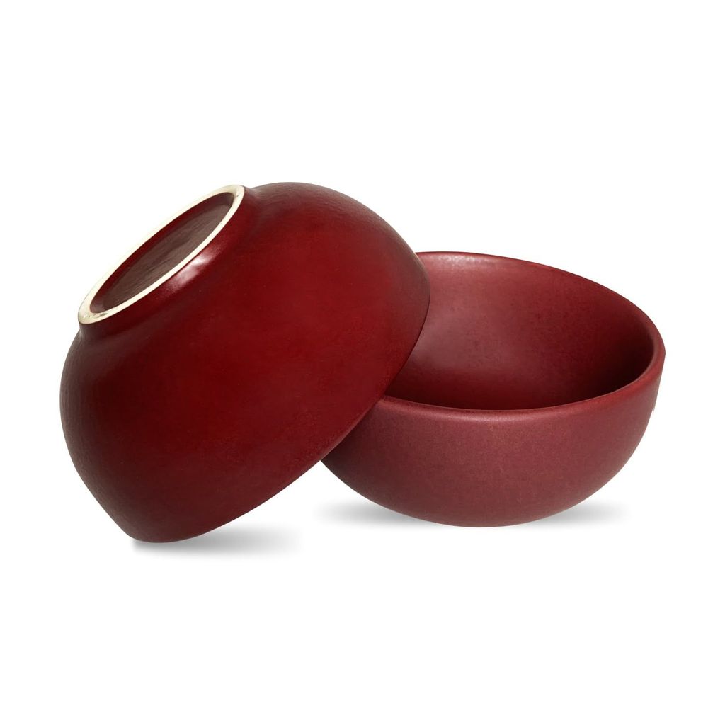 Ceramic Dining Matte Maroon Ceramic Bowls Katoris Set of 6