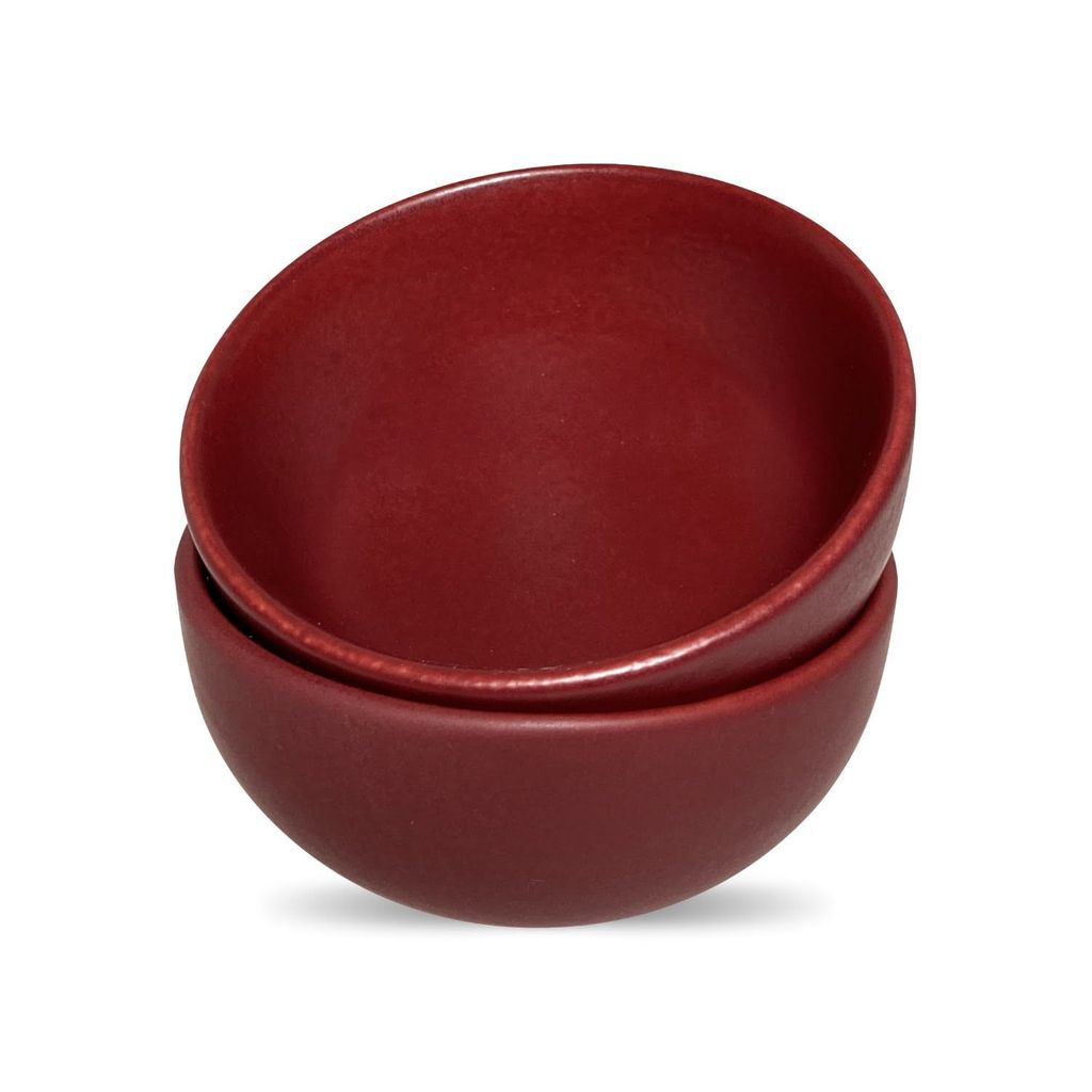 Ceramic Dining Matte Maroon Ceramic Bowls Katoris Set of 6