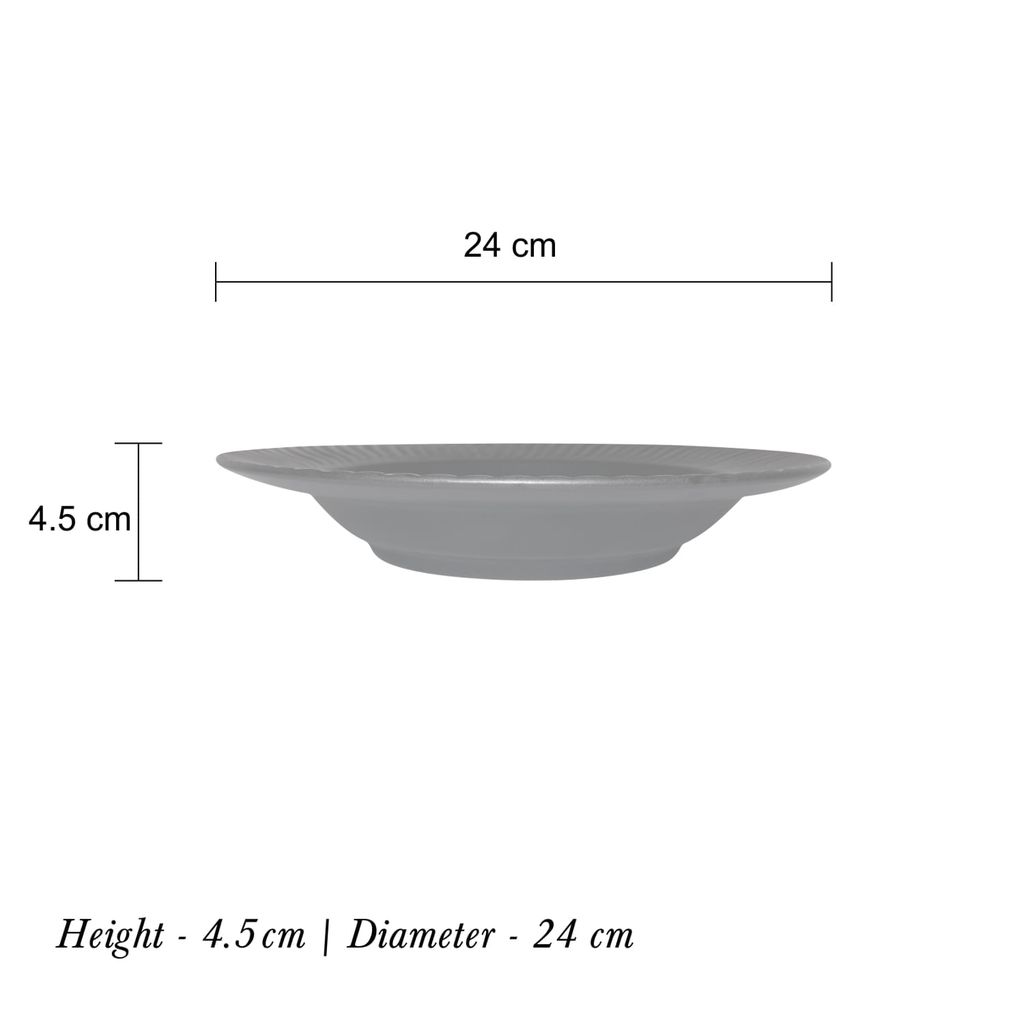 Ceramic Dining Matte Black Ceramic Deep Pasta Plate