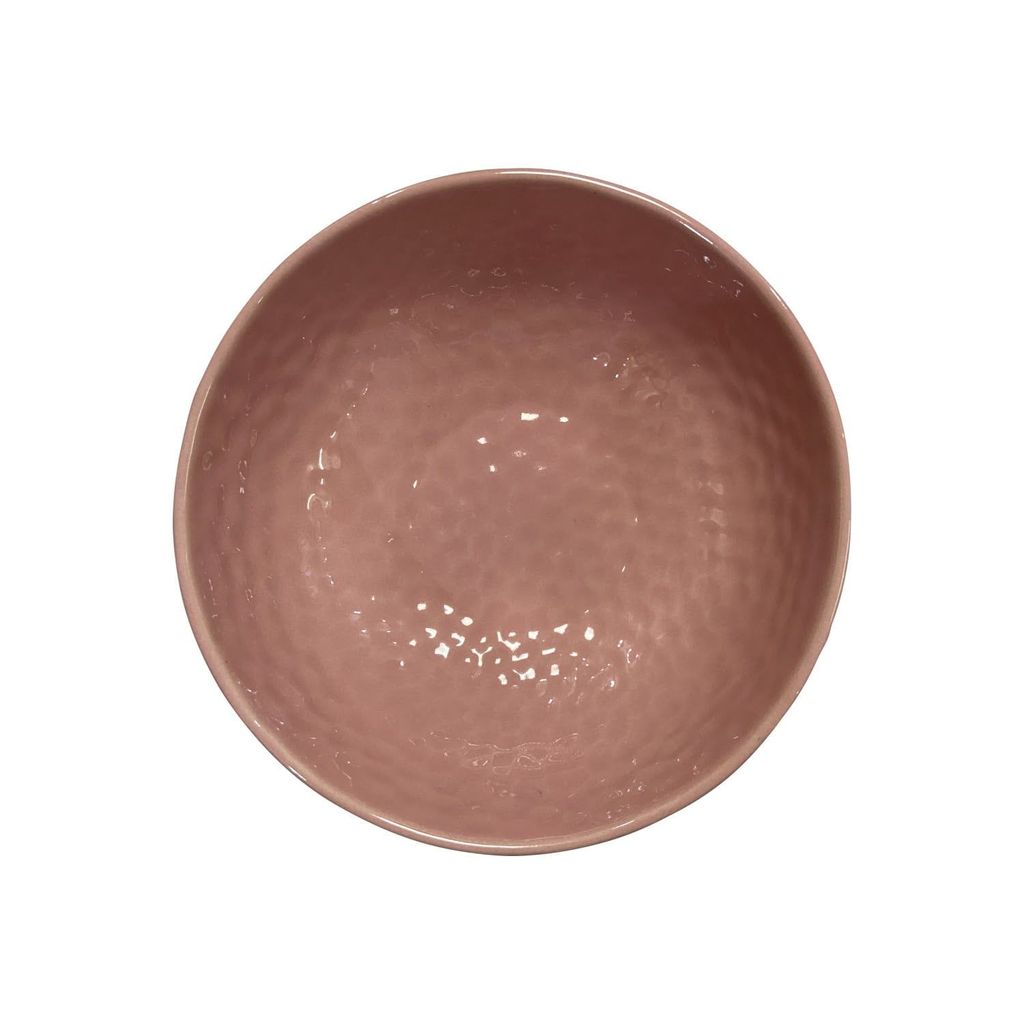 Ceramic Dining Studio Collection Pink Hammered Pattern Ceramic 1000ML Serving Bowl