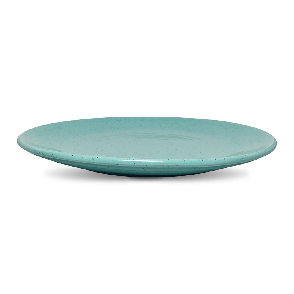 Ceramic Dining Studio Collection Aqua Blue Sprinkle Ceramic 10 Inches Dinner Plate Set of 2