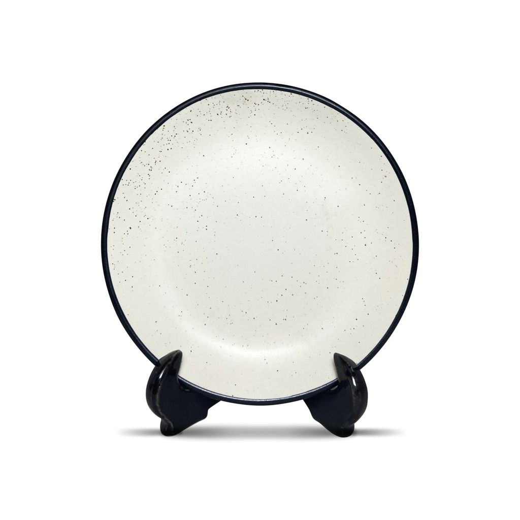 Ceramic Dining Matte White Ceramic 7.5 Quarter Plates Set of 4